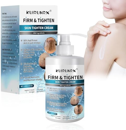 KUIRUNRX® Körperlotion, Hautstraffende Und Straffende Lotion, Feuchtigkeitsspendende Hautpflege-Körperlotion, Für Hals Und Dekolleté, Lift Und Firm, Feuchtigkeitscreme mit Elastin(100G)