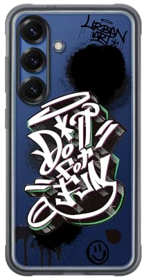 Samsung Flipsuit Rugged Case EF-JS931 für das Galaxy S25, Smartphone-Cover, Handy-Hülle, Schutz Case, Einlegekarten im Grafitti-Design und neutral, robust, Schwarz