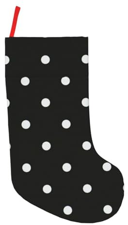 Bkdogkt Schwarz-weiße Weihnachtsstrümpfe, gepunktet, unvergessliche Feiertagsstimmung, groß, 45,7 cm, festliche Dekoration für Familie