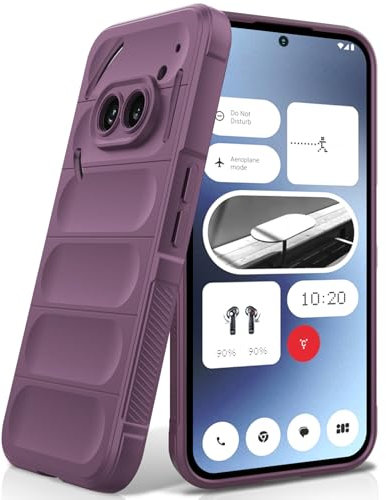 BonYonka Silicone Case for Nothing Phone 2a / 2a Plus, Anti-Scratch Microfiber Lining, Shockproof Case with Camera Protection, Purple