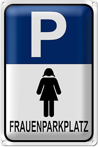 Frauenparkplatz | Parkplatzschild | Metallschild | 30x20 cm | 30 cm x 40 cm