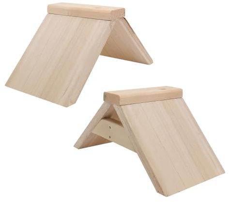 SHINEOFI 2pcs Wooden Pigeon Rest Stand, Pet Rest Stand for Pigeon and Parrot, Heated Perch, Safe Elevated Bird Perch Station for Cage Use