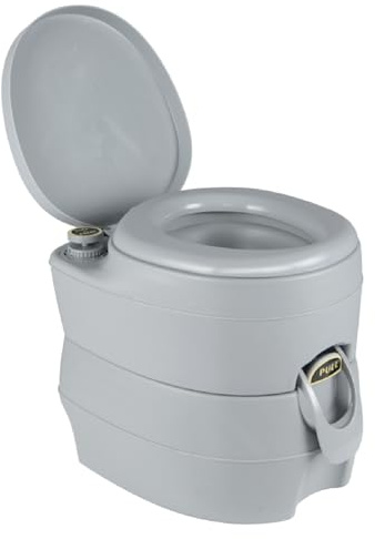 SPOTRAVEL 20L Portable Camping Toilet, Outdoor Flushing Toilet | SPOTRAVEL 20L Portable Camping Toilet, Outdoor Flushing Toilet (Grey)