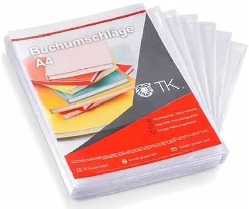 10 Stück Transparente Buchumschläge 16x22 cm – Wiederverwendbare Buchhüllen & Schutzhüllen für Bücher, Notizbücher und Dokumente – Klar, Robust und Einfach Anzubringen