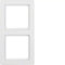 Hager q.1 – Cadre 2 postes Blanc polaire