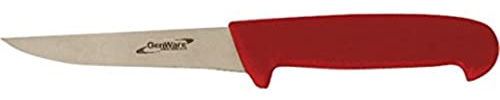 Genware K-BN5R Rigid Boning Knife, Red, 5 inches Length