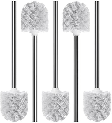 5 x WELLGRO Edelstahl WC-Bürste weiß - Ersatz Toilettenbürste - Klobürste - Bürste - Ersatztoilettenbürste - Ersatzbürste