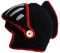 Kuyou Winter Strickmütze Warme Beanie Unisex Skimaske Cap, Schwarz/Rot, one size