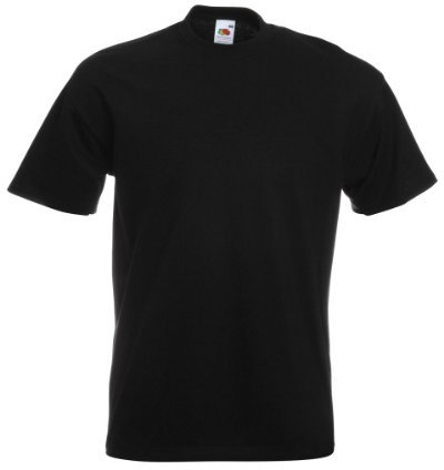 Fruit of the Loom Men’s Super Premium Short Sleeve T-Shirt, mens, Black 0, XXL