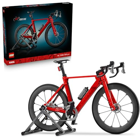LEGO Icons Bici de Carretera - Kit de Construcción para Adultos Fans del Ciclismo - Neumáticos de Goma y Soporte para la Rueda Trasera - Decoración de Escritorio - Regalo para Ciclistas - 11380