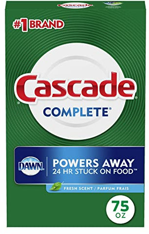 Cascade Complete Powder All-in-1 Dishwasher Detergent, Fresh - 75 oz