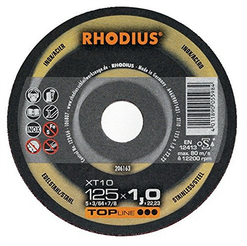 RHODIUS SCHLEIFWERKZEUGE GMBH & CO.KG 206165 Trennscheibe f.VA D.125mm Stärke 1,5mm RHODIUS Bohrung 22,2mm