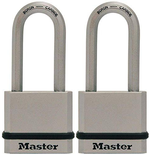 Master Lock M530XTLHCCSEN Solido Acciaio con Chiave uguale lucchetti, Argento, 2 count (Pack of 1)