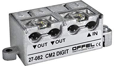 OFFEL Divisore TV-SAT 2 USCITE DIGIT CON PASSAGGIO TENSIONE