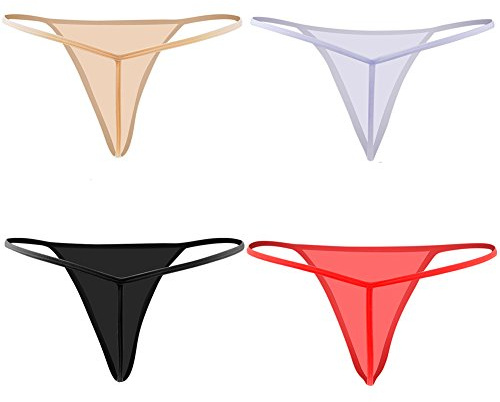 Closecret Cotton G-string, Women Panties Simple Thongs Lightweight Multi-Pack G-string&T-back(Large - X-Large, Style 2)