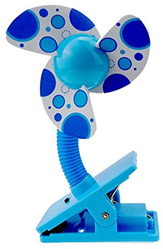 bodhi2000 portátil Clip de Mini ventilador para cochecito de bebé cochecito cuna, plástico, azul, talla única