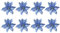 OULII 8st Pointetta-Blumen Große Weihnachtssternblüte Weihnachtsstern Ornament Glitzernde Künstliche Weihnachtsblumen Lila Weihnachtsschmuck Blumen Für Weihnachtsbaum Hochzeit Schleife