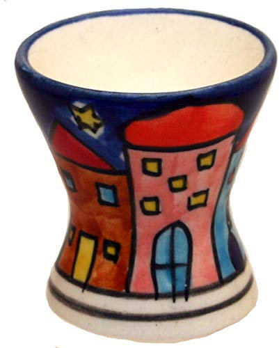 Eierbecher Set/4 Eierständer Eierhalter Keramik Bemalt Bunt Geschirr