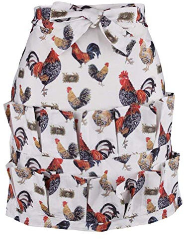 Cccymm Bauernhof-Schürze für Eier, zum Sammeln von Hühnereien, Tasche, perfekt für mehrere Eier B/12 Taschen