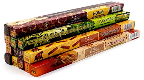 Räucherstäbchen Set Wald und Natur, Bundle mit 7 verschiedenen Sorten, indische Räucherstäbchen, 14 Packungen à 8 Stäbchen, Brenndauer ca. 30min, Intensive Düfte, Probierset, Geschenkset