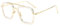 Iron Man Sonnenbrillen Herren Trendy Brillen Fashion Square Sonnenbrillen Transparentes Blatt des transparenten Kreises des Goldrahmens