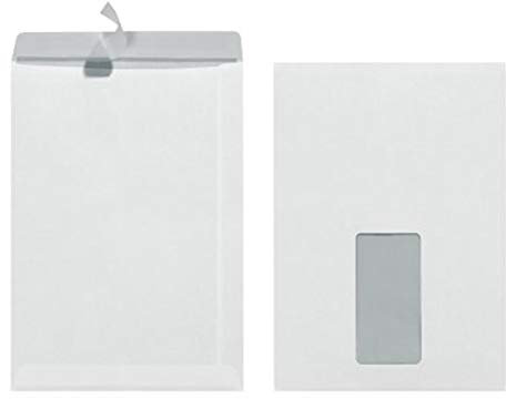 Herlitz Versandtasche C5 90 g Haftklebend mit Fenster, mit Innendruck in Folienpackung, eingeschweißt (2x 25 Stück / C5)