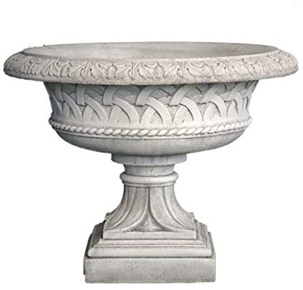 2 unités Pot de Fleurs Classique en béton Coupe Teruel 80 x 60 cm - 124kg. - Résistant aux UV, au Gel, au Vent. sans Entretien