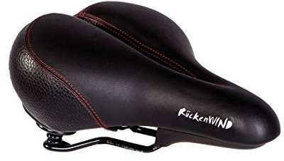 P&P pro Cycling P&P Bequemsattel Rückenwind 802, Uni, 265x210mm, 700g, schwarz/rot