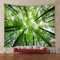 Lsimeru Grün Wald Wandteppich Himmel 180x230 Natur Landschaft Wandbehang Psychedelic Dschungel Wandtuch Tapestry Wandkunst Wohnzimmer Schlafzimmer Deko