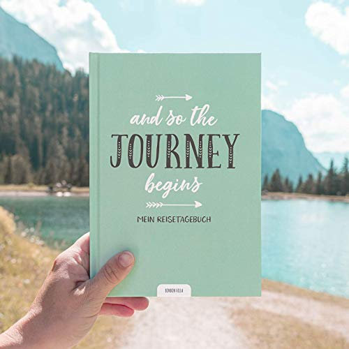 Mein Reisetagebuch, Urlaubstagebuch zum Ausfüllen und selbst gestalten, Hardcover mit 104 Seiten, um alle Erinnerungen einzufangen