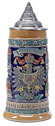 1,0 litre Chope de Bière allemande German Beer Stein Mug Munich Bavière Oktoberfest bière chope allemand aigle coffret souvenir cadeau fête des
