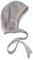 Cosilana Baby Häubchen aus 70% Wolle und 30% Seide (Grau Melange, 50-56)