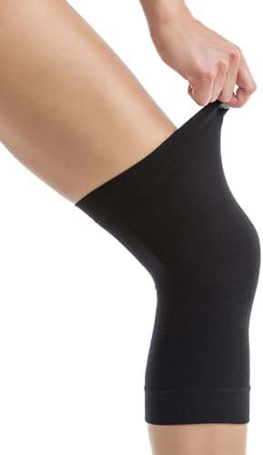 Relaxsan Zero Ginocchiera, Fascia Ginocchio Termica con Lana Merino, Made in Italy, cod. 3510 (Nero, XL)