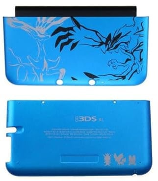 Replacement Top Upper & Bottom Lower Cover Case for 3DS XL / 3DS LL Console Protector Cover Front Back Faceplate Housing Shell Case Custom Blue