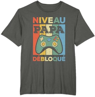 Nouveau papa Humour Parents gamer naissance annonce Cadeau T-Shirt