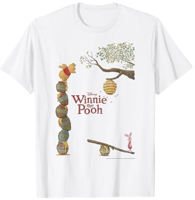 Disney Winnie The Pooh & Piglet Honey Pot Stack T-Shirt