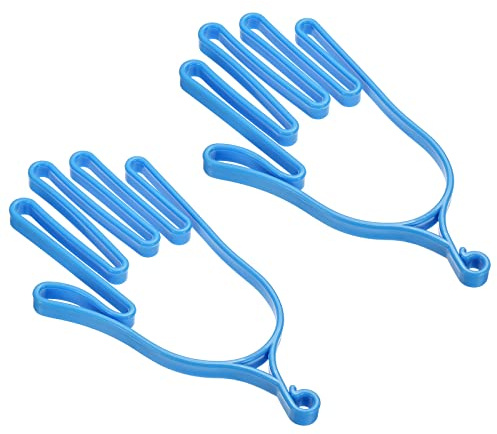 PATIKIL Golf Handschuhe Bahre, 2 Pack Kunststoff Keeper Support Rack Halter Trockner Aufhänger Rahmen für Sport Handschuhe Wartung, blau