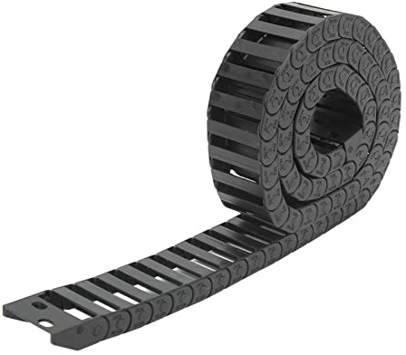 Nimomo Nylon Schleppkette, Energiekette Kabelschleppkette 10mm x 30mm, 1 Meter Mini Schleppkette Drahtträger Kabelführung Mit Endverbindern Für 3D-Drucker, Cnc Und Andere Maschinen, Schwarz