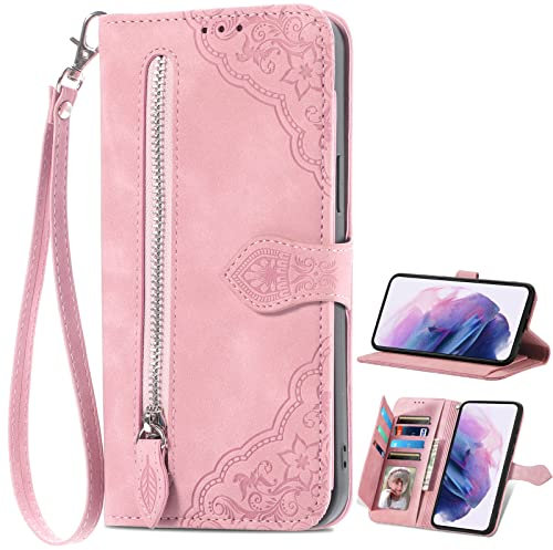 BAILI Handyhülle für Samsung Galaxy M21/M30S Hülle, Reißverschluss Tasche Flip Handytasche für Samsung Galaxy M21/M30S Case