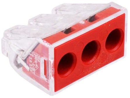 Wago 773-173 rot 3-Wege Steckverbinder 6mm² 41A 400V 5 Stück