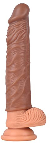 Magicnitz Vibratore per estensione del pene in pollici extra per punto G, testa solida, sperma texture realistica (estensore del pene e vibratore)
