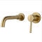 EARLY Moderne Badezimmer-Waschtischarmaturen Gold Unterputz-Wascharmaturen 2-Loch 360° Schwenkbare Einhebel-Mischbatterie Verdeckter Auslauf 20 cm Messing,Remarkable88