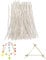 ZAHD 50 Stück Holzstäbchen Holzblock Sticks für DIY Handwerk Holzstäbchen zum Basteln Holz Log Sticks Ast natürlichem Holzstab Kunst Handwerk Heimwerker Foto Requisiten für DIY Handwerk (Weiß)