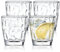 Reusable Plastic Tumblers - Set of 4 Plastic Cups for Kids and Adults - 300ml Crystal-Clear Drinking Tumblers for Water, Juice - Unbreakable and Durable Plastic Glasses, BPA Free (Clear)