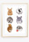 Din A4 Kunstdruck ohne Rahmen - Süße Nagetiere - Meerschweinchen Kaninchen Igel Chinchilla Hamster Eichhörnchen - Bild Poster