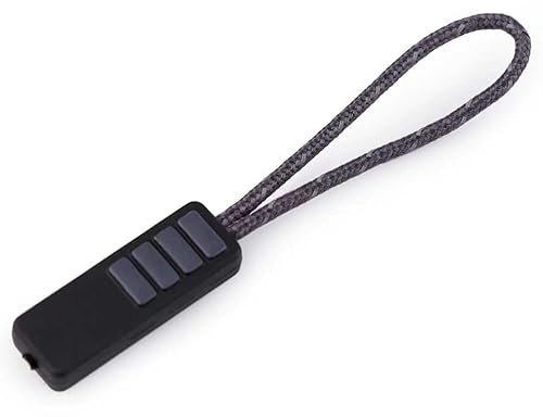 10 Zipper-Schlaufen Reißverschluss-Anhänger Verlängerung gestreift Pull Anhänger, Farbe:grau