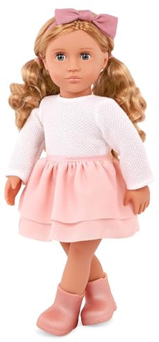 Our Generation 46 cm Puppe Effie – Weicher Körper, schließende Augen & frisierbares Haar – Outfit-Set mit Rüschenrock & Accessoires