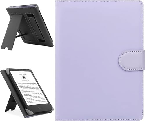 HoYiXi Custodia Universale Compatibile con 6-6.8'' Kobo/PocketBook/Tolino/Sony E-Book Reader 6.8'' Kindle Paperwhite/6 Nuovo Kindle 2022 & 2019/Kobo Clara HD/Kobo Clara 2E Cover con Stand,Viola.
