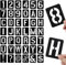 Dimeho 42 Stück Buchstaben Schablone Set, 10 cm Symbol und Zahlen-Bastelschablonen Wiederverwendbare Alphabet-Malvorlagen Ineinander Greifendes Schablonen-Set zum Beschilderungen DIY-Kunstprojekten