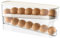 Egg Container with Lid & Handle - Premium Clear Fridge Egg Holder Tray, Stackable & BPA-Free, Egg Dispenser Fridge Easy to Clean